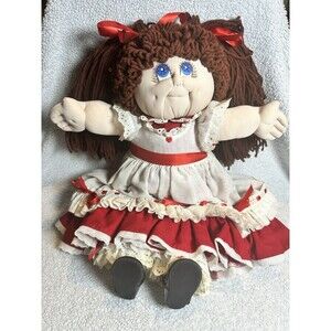 Vintage Little People Soft Sculpture Doll Brunette Handmade (Not Cabbage patch)